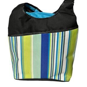 Leisure Ways Outdoor Multicolored Stripe 18 Can Insulated Cooler Shoulder Strap